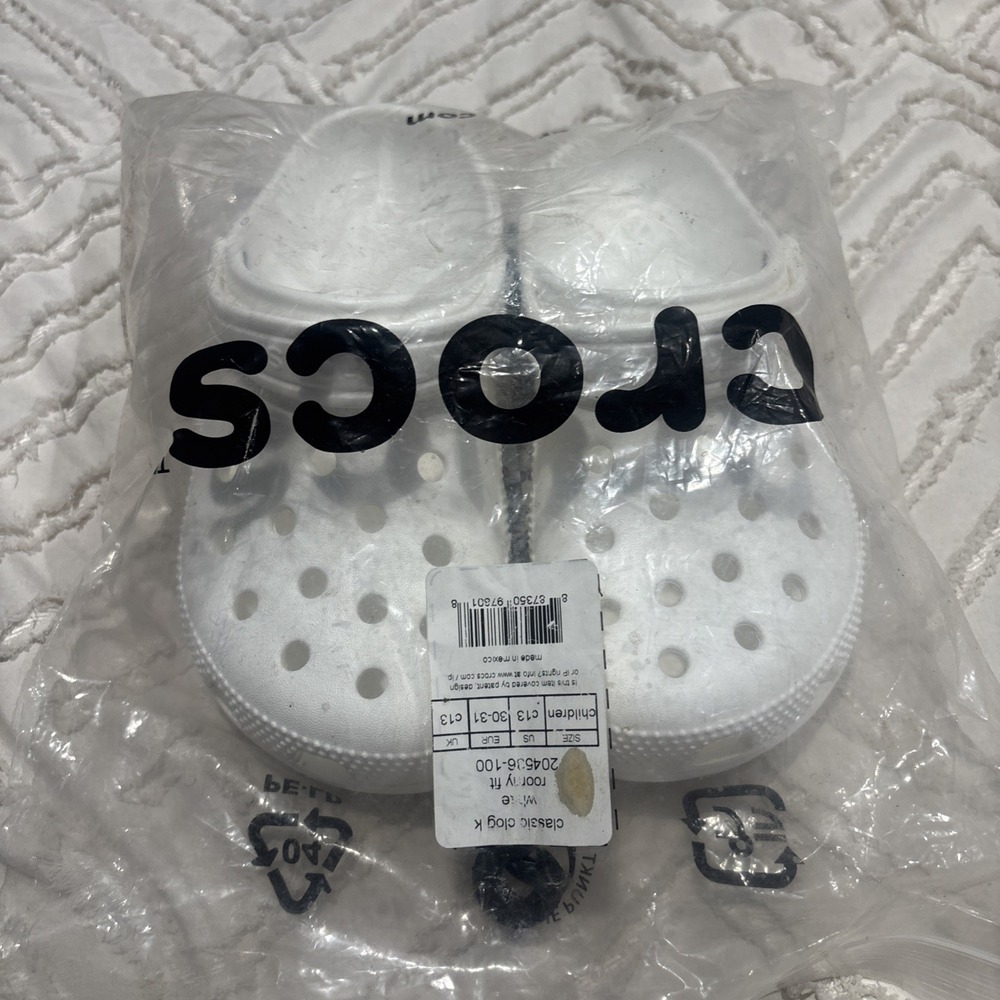 Crocs Classic Clog, Kid's 13. White